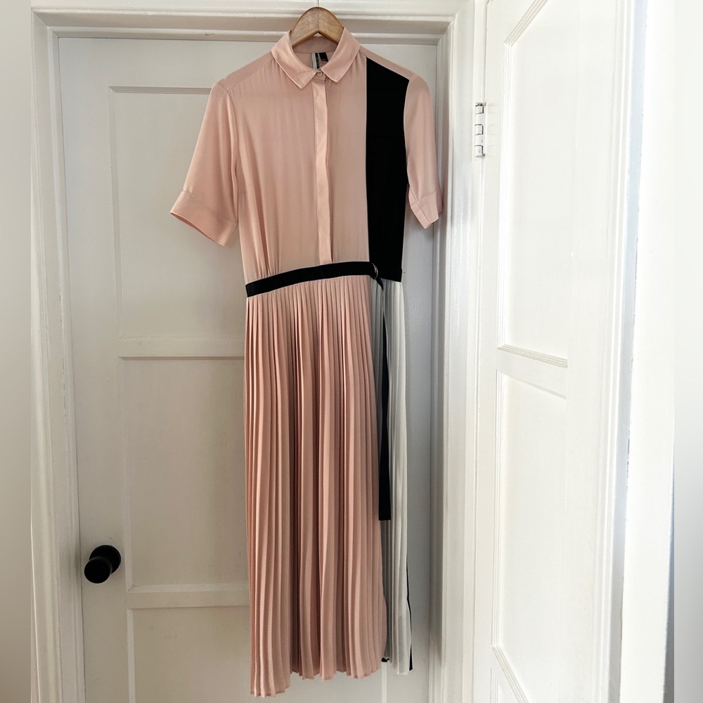 TopShop Pleated Button Down Dress